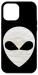 iPhone 13 Pro Max Grey Sci-Fi UFO Flying Alien Face Cosmic Extraterrestrial Case