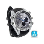 Montre caméra espion Full HD 1080p vision nocturne USB 4 Go élégance