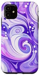 iPhone 11 Swirl Purple Color Illustration Pattern Abstract Art Case