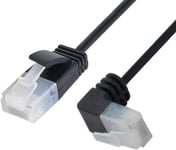 CAT6 RJ45 Ultra Slim Ethernet Câble d'extension inclinée à 90 degrés pour le routeur TV Box 3.0M