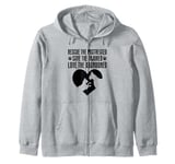 Rescue Save Love, Animal Rescue Dog Cat Lovers Zip Hoodie