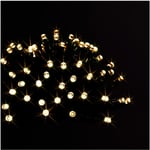 Guirlande lumineuse rideau 20 tombées 400 LED blanc chaud 8 jeux