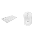 Logitech Pebble Keys 2 K380s, Multi-Device Bluetooth Wireless Keyboard with Customisable Shortcuts & M240 Silent Bluetooth Mouse, Wireless, Compact, Portable, Smooth Tracking