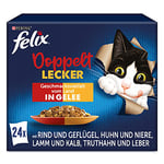 PURINA Felix Nourriture Humide pour Chat Aussi Belle qu'il en a l'air Mélange de Nourriture pour Chat en gelée, 120 x 85 g