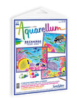 SentoSphère - RECHARGE AQUARELLUM - FONDS CORALLIENS - Recharge Cartes Aquarellum - Kit peinture - Peinture Aquarellable Magique - A partir de 8 ans - fabriqué en France