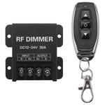 12V RF LED-dimmer trådlös ljusstyrka 3 knappar Fjärrkontroll DC 12V- 24V 30A 360W 720W för 5050 3