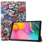 samsung Samsung Galaxy Tab A 10.1 (2019) T510 Designer Tri-Fold Case Graffiti