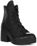 Converse A06145C Chuck 70 De Luxe Heel Leather Womens Boot Black UK 3.5 - 10