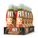 UFIT High 50g Protein Shake - Salted Caramel Flavour- No Added Sugar - Low in Fat - Ready to Drink - Pack of 8 x 500 ml (Packaging May Vary)