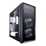 Fractal Design Focus G - Mid Tower Computer Case - ATX - High Airflow - 2x Fractal Design Silent LL Series 120mm White LED Fans Included - USB 3.0 - Window Side Panel - Black