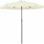 Kingsleeve - Parasol ø 330 cm Parasol en aluminium avec manivelle Protection solaire jardin terrasse extérieur Beige