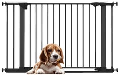 Bettacare Dog Safety Gate, SafeStep Pet Pressure Gate, Black, 117cm - 124cm