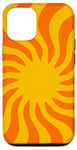 Coque pour iPhone 12/12 Pro Simple style rétro années 70 soleil et rayons