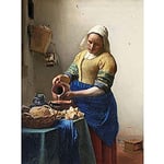 Vermeer The Milkmaid Woman Kitchen Painting Art Print Canvas Premium Wall Decor Poster Mural Femme Cuisine La Peinture Mur Déco Affiche