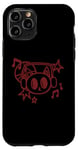 Coque pour iPhone 11 Pro Y2K 90s Cat porte un casque d'écoute et entend de la musique