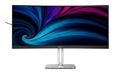 34" Philips 34B2U5600C/00, Curved VA 3440x1440, 4 ms, 120 Hz, 1500R, 2xHDMI/DP/USB-C 100W, LAN, högtalare, USB 3.2-hubb