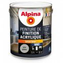 Peinture Laque de finition acrylique tous travaux intérieurs Gris béton 2.5L ALPINA