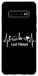 Coque pour Galaxy S10+ Las Vegas Silhouette Battement Coeur J'adore Las Vegas