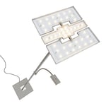 Briloner Leuchten 1328-022 Lampadaire LED dimmable - avec tête 3 en 1 modulable et liseuse flexible - variateur tactile - 21 W + 3.5 W - hauteur : 180 cm