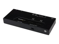 Startech.Com 2X2 Hdmi Matrix Switch With Remote - 1080P Automatic & Priority Switcher - Video Wall Auto Selector Splitter Box - Audio Out (Vs222hdq) - Video/Audio Switch - Stasjonær - For P/N: Sva12m2neua, Sva12m5na