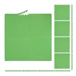 Relaxdays Tapis de Sport, 60 x 60 cm, Set de 8, EVA, Surface Totale 3 m², Protection, pour appareils de Fitness, Vert