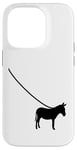 Coque pour iPhone 14 Pro Anne sur une laisse – Mule Burro Farm Farming Funny Cute