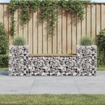 Banc de jardin，Banquette de jardin design gabion 183x41x60,5cm bois de pin imprégné CFW67731