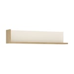 Furniture To Go Lyon 120cm wall shelf in Riviera Oak/White High Gloss