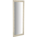 Biscottini - Miroir Miroir mural et miroir suspendu vertical/horizontal L50xPR4xH140 cm finition blanc antique