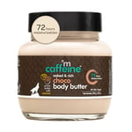 mCaffeine Naked and Rich Choco Body Butter - Reduces Stretch Marks, Enhances Radiance - Shea and Cocoa Butter Smoothes Skin - Caramel - 250 g