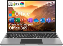 jumper Laptop, 16 inch Full HD Display, 1920x1200 Pixel IPS screen, 4GB RAM 128GB SSD, 5305U Processor, 38Wh Battery, USB3.0, Office 365 1-Year Subscription, Keyboard Film UK