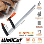 WellCut Bar Clamps 600X120MM Professional Woodworking F Clamps Quick Slide