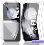 Protection Pour Samsung Galaxy Z Flip 5 Protection D'écran En Flexible Tpu 2 Pièces + Arrière Protection Écran 2 Pièces. - Anti-Rayures Pas En Verre Trempé Pour Samsung Galaxy Z Flip 5