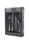 Sabichi Black Cutlery Set for 4 - Stainless Steel Knives and Forks Set - Easy Clean Silverware for 4 - Tableware Set with Black Spoon Knife and Fork Set