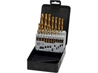 Abraboro Drill Bit Set Of Metal Drill Bits Hss-Tin Din 338 1 - 10 Mm Abraboro [19 Pcs.]