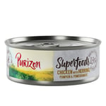 22 + 2 kaupan päälle! Purizon-kissanruoka 24 x 70 g / 85g  - Superfoods: kana, silli, kurpitsa ja granaattiomena (24 x 70 g)