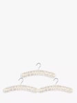 John Lewis Padded Satin Clothes Hangers, Set of 3, White