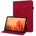 GLANDOTU Tablet Case for Lenovo Tab E10 (TB-X104F) Tablet-lightweight Shockproof Embossed Flip PU Leather Cover Case with fold Stand Protection- Red