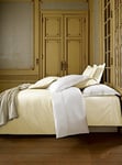 De Witte Lietaer Bumblebee Parure Percale Luxe Housse de Couette + Taies d'oreiller, Coton, Blanc/Ivory, 260x240 cm