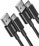 Anker USB C Charger Cable, 2-Pack 3 ft 0.9 m USB to USB C Cable, USB A to USB C