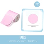 Phomemo-Imprimante d'étiquettes portable,papier thermique,autocollant auto-adhésif,transparent,rond,carré,étiquette de code-barres,notes autocollantes,M110,M200 - Type Pink 50