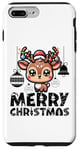 Coque pour iPhone 7 Plus/8 Plus Merry Christmas Noël Mignon Renne Hiver Noël