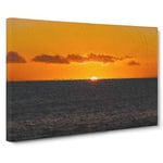 Big Box Art Goodbye to The Sun Canvas Wall Art Framed Picture Print, 30 x 20 Inch (76 x 50 cm), Black, Orange, Brown, Gold