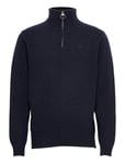 Barbour Essential Lambswool Half Zip Tops Knitwear Half Zip Jumpers Navy Barbour