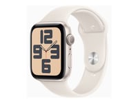 Apple Watch Se (Gps) - 2e Génération - 44 Mm - Aluminium Droit - Montre Connectée Avec Bracelet Sport - Fluoroélastomère - Droit - Taille Du Bracelet : S/M - 32 Go - Wi-Fi 4, Bluetooth - 32.9 G