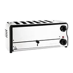 Rowlett 2.6kW Esprit 6-Slot Toaster with 2x Additional Elements & Sandwich Cage | Chrome | CH185