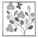 Atmosphera Créateur D'intérieur - Décoration Murale Métal 'Fleurs' 50cm Argent