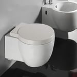 WC Suspendu Compact Avec Abattant Céramique Blanc - 50x41 cm - Charm