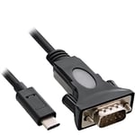 InLine 33308i mâle C Câble Adaptateur USB vers série DB9 9 Broches mâle 0,3 m