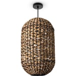 Paco Home - Suspension Bambou Salle à Manger Lampe En Osier Suspendue Papier Osier Boho E27 Nature (Ø30cm), Lampe à suspension - Type 3